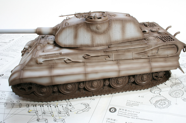 タミヤ(1/35) ドイツ戦車キングタイガーポルシェ砲塔